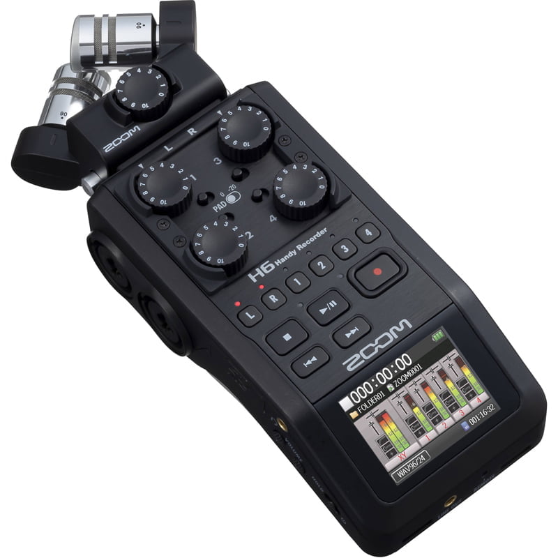 Zoom-H6-Black-6-Handy-Recorder-(-Recorder-with-Single-Mic-Capsule-)
