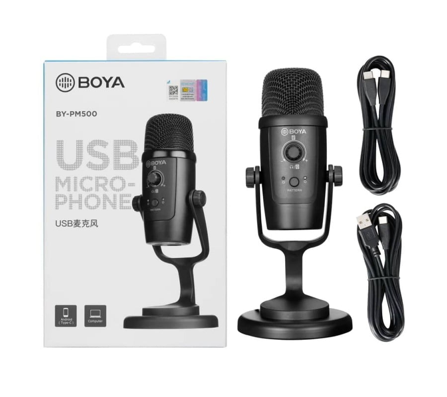 BOYA BY-PM500 USB Microphone (iOS-Android, Mac-Windows)
