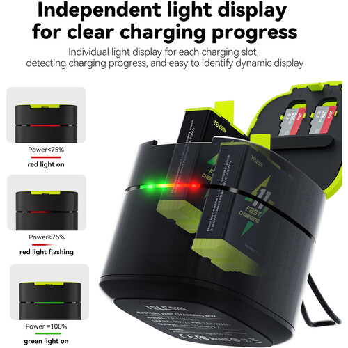 Telesin Fast Chargin Box + 2 Batteries 8